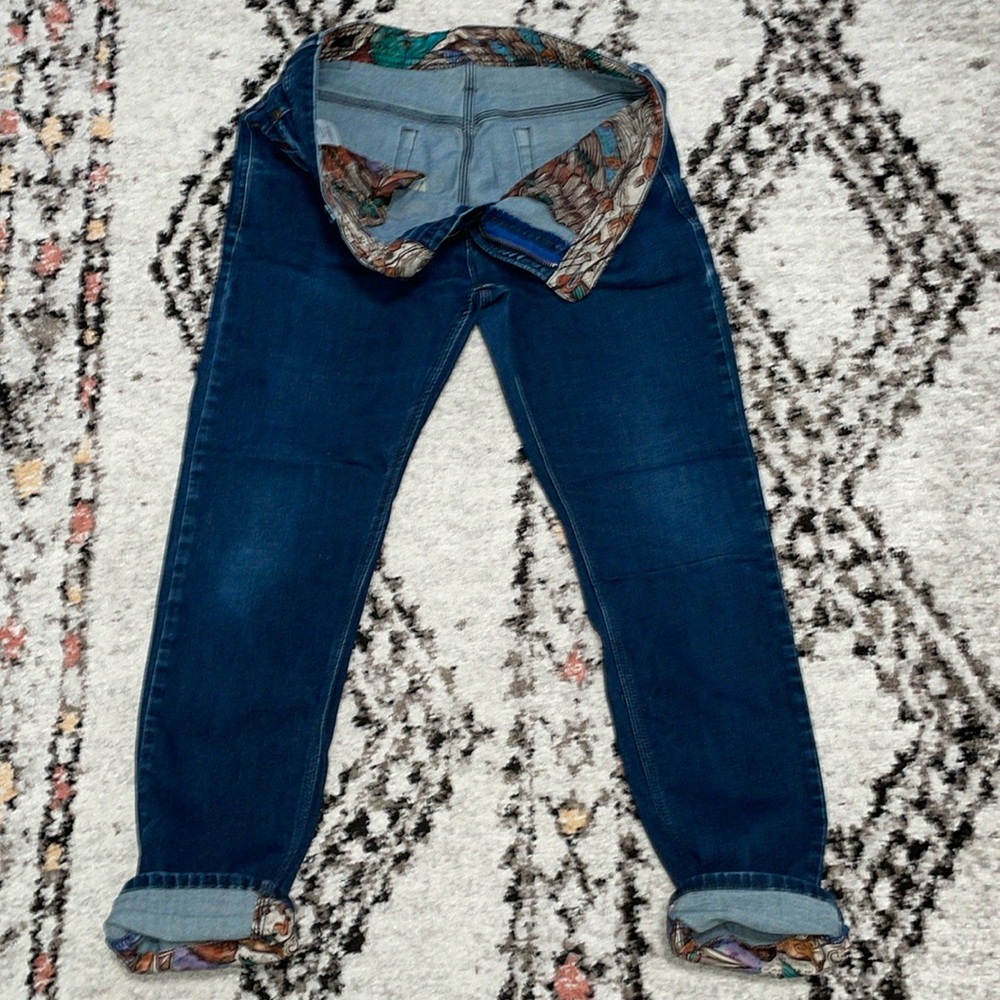 Meridian Line Organic Cotton Dark Slim Blue Jeans - size 32